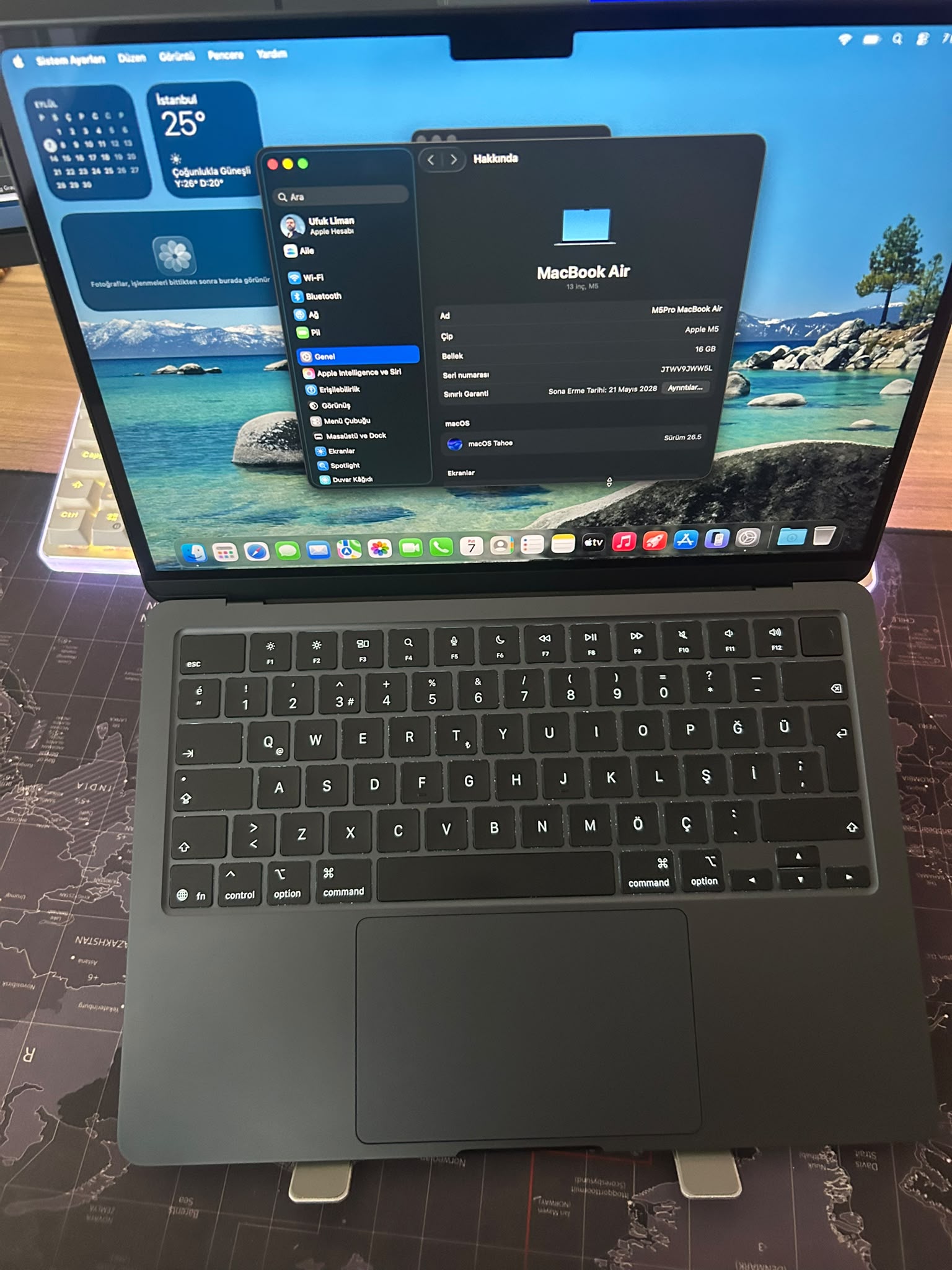 İkinci El Macbook Air M5 16 GB Ram 512 GB Hafıza Sadece 3  Aylık