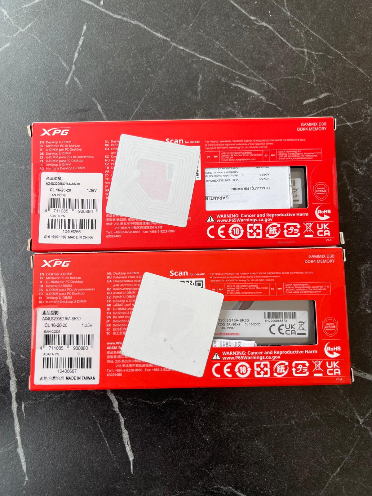 XPG Gammix D30 DDR4 3200 CL16 Ram
