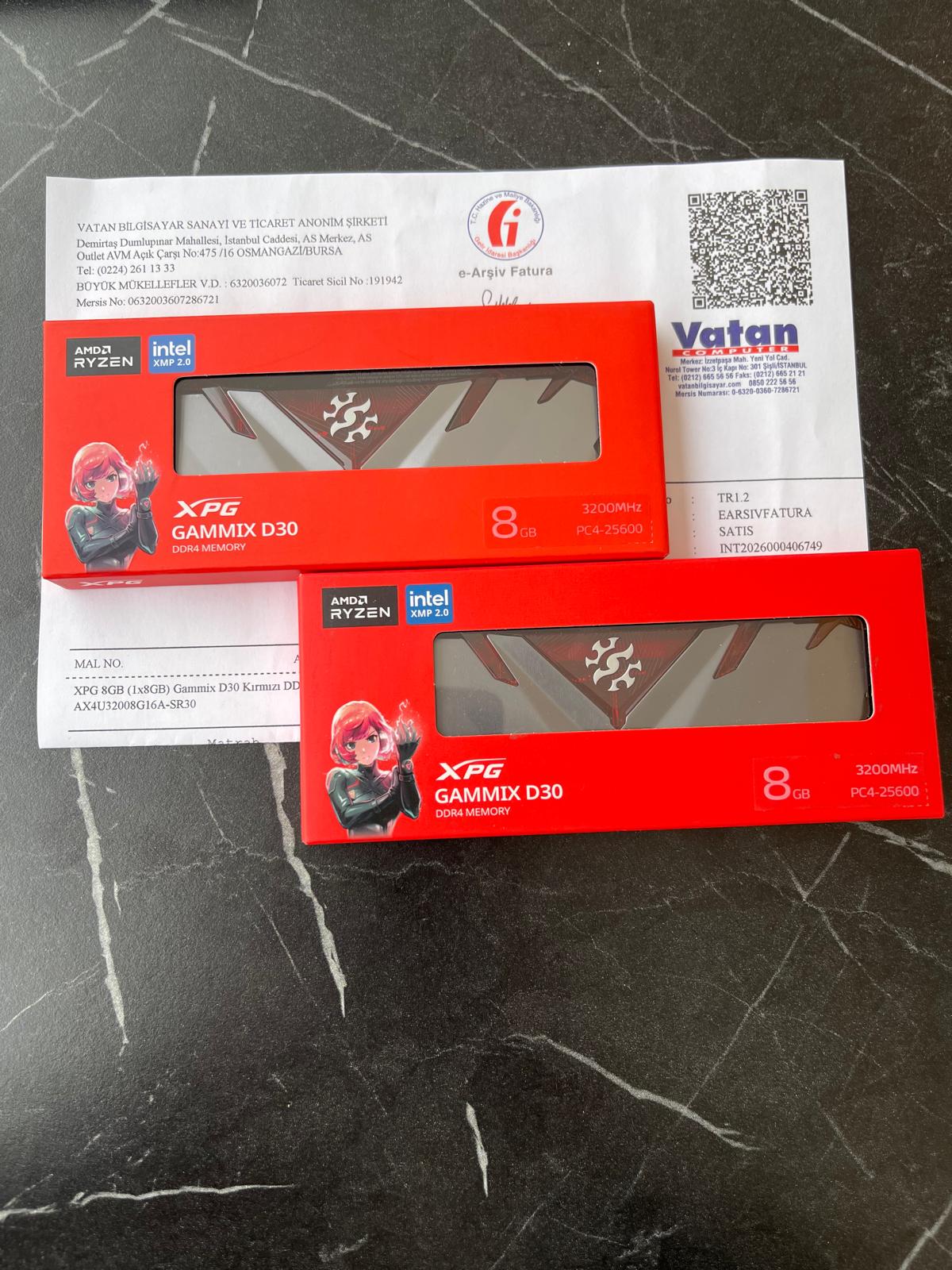 XPG Gammix D30 DDR4 3200 CL16 Ram