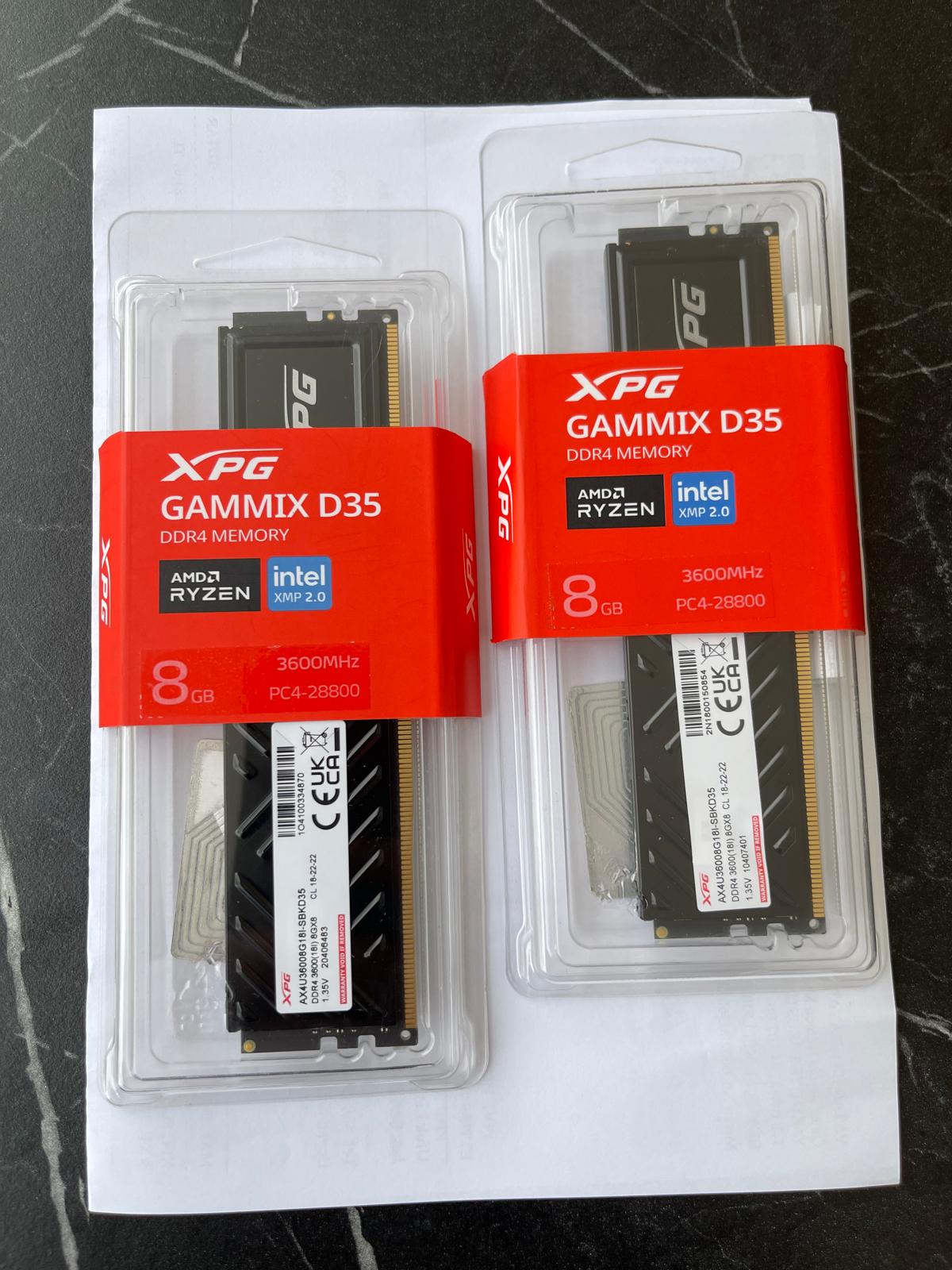 XPG Gammix D35 2x8 16GB DDR4 3600 MHz CL18 Ram