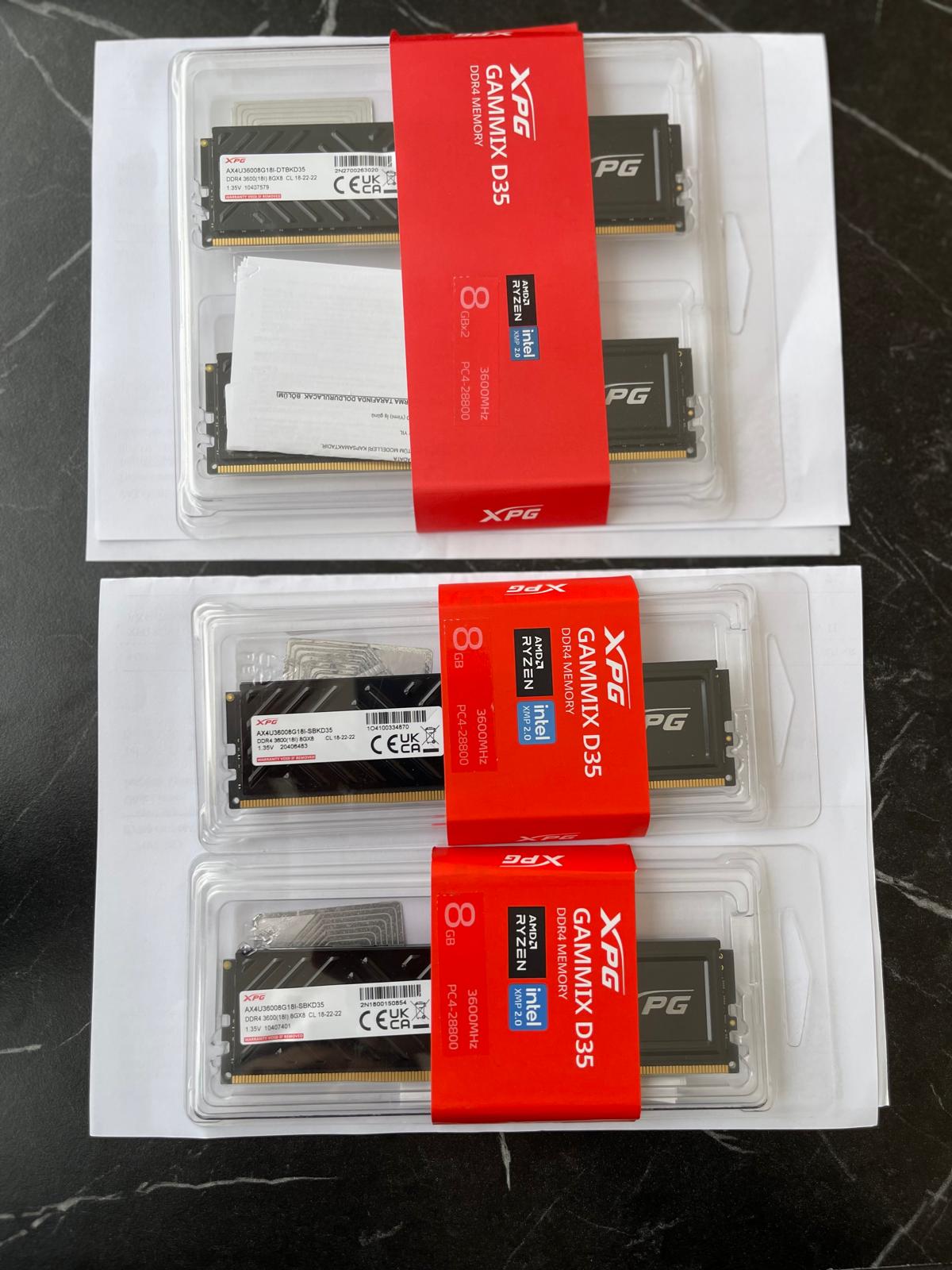XPG Gammix D35 2x8 16GB DDR4 3600 MHz CL18 Ram