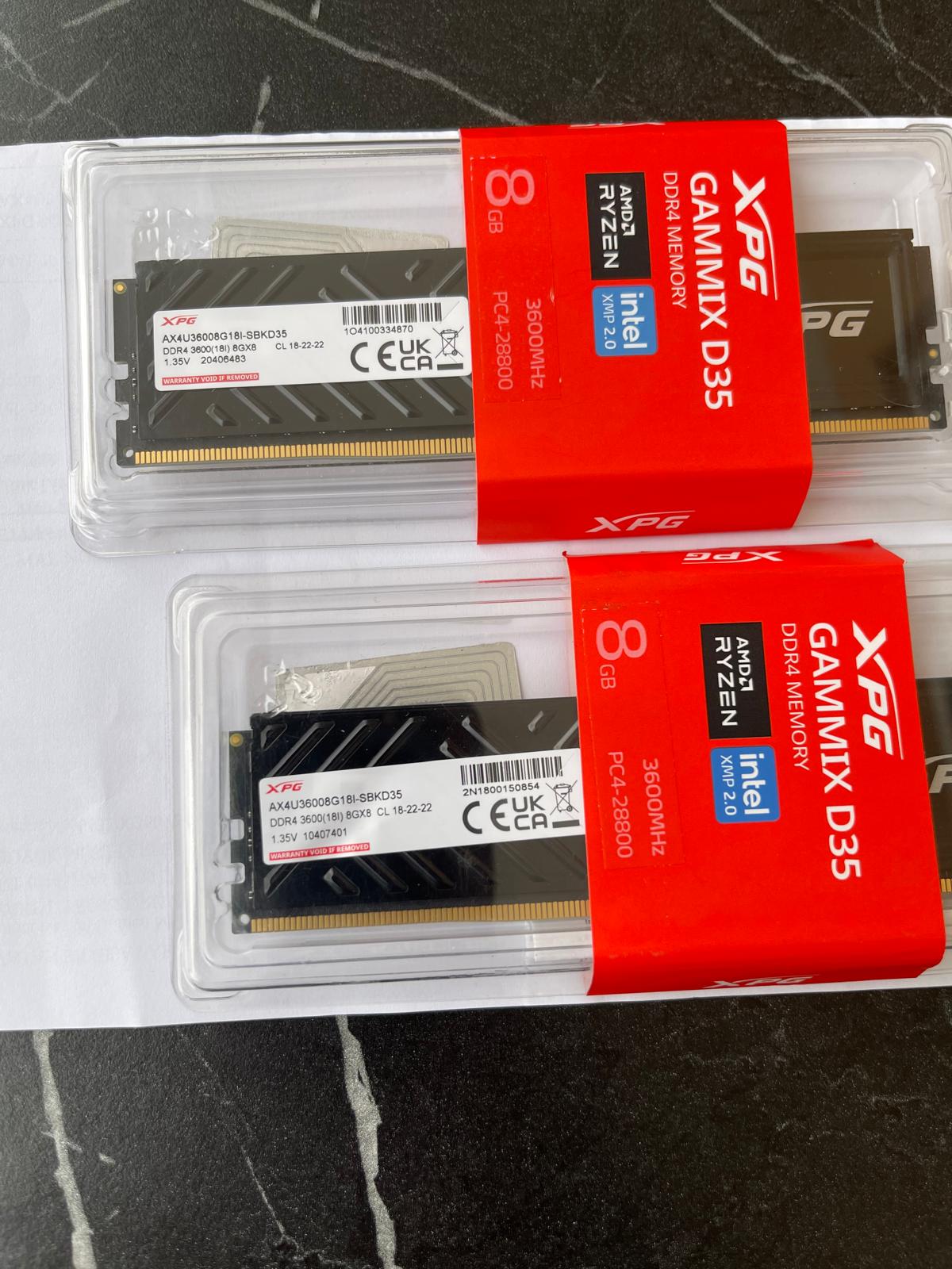XPG Gammix D35 2x8 16GB DDR4 3600 MHz CL18 Ram